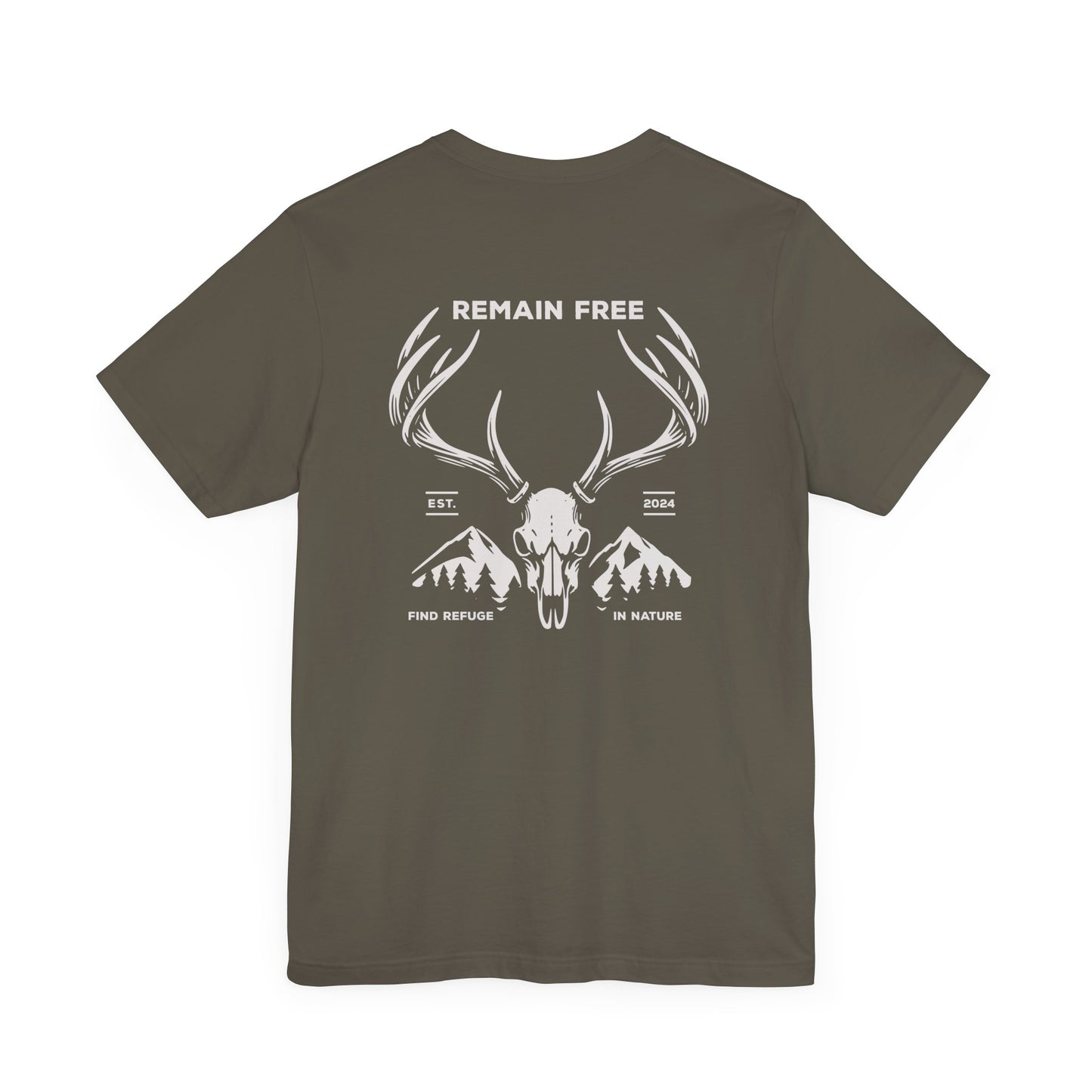 Deer Skull Hunting Graphic Shirt T-Shirt Army Nature Woods