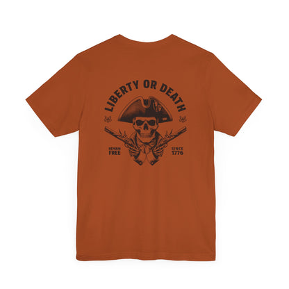 Give Me Liberty Or Give Me Death T-Shirt Shirt Autumn Orange 1776 Remain Free