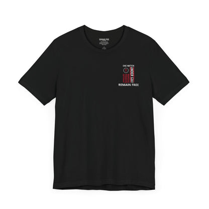 One Nation Under God T-Shirt Shirt Flag USA Black Front